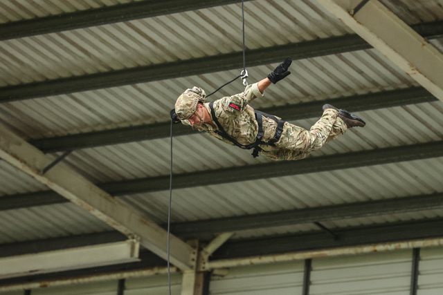 The British Marines deliver the match ball during the Betfred Super League round 15 match Warrington Wolves vs Huddersfield Giants at Halliwell Jones Stadium, Warrington, United Kingdom, 21st June 2025

(Photo by Alfie Cosgrove/News Images)