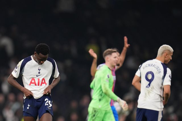 Pape Matar Sarr of Tottenham Hotspur at full time during the Premier League match Tottenham Hotspur vs Crystal Palace at Tottenham Hotspur Stadium, London, United Kingdom on 05 March 2026

(Photo by Harvey Murphy/News Images)