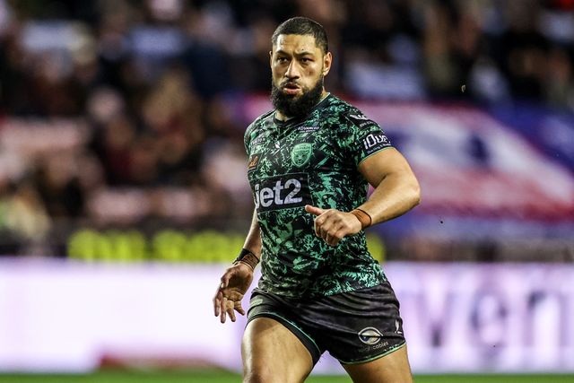 Isaac Liu of Leigh Leopards during the Betfred Super League match Wigan Warriors vs Leigh Leopards at The Brick Community Stadium, Wigan, United Kingdom on 26 February 2026

(Photo by Alfie Cosgrove/News Images)