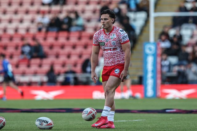 Lachlan Lam of Leigh Leopards during pre-game warm up during the Betfred Super League Round 12 match Leigh Leopards vs Hull FC at Leigh Sports Village, Leigh, United Kingdom, 22nd May 2025

(Photo by Alfie Cosgrove/News Images)