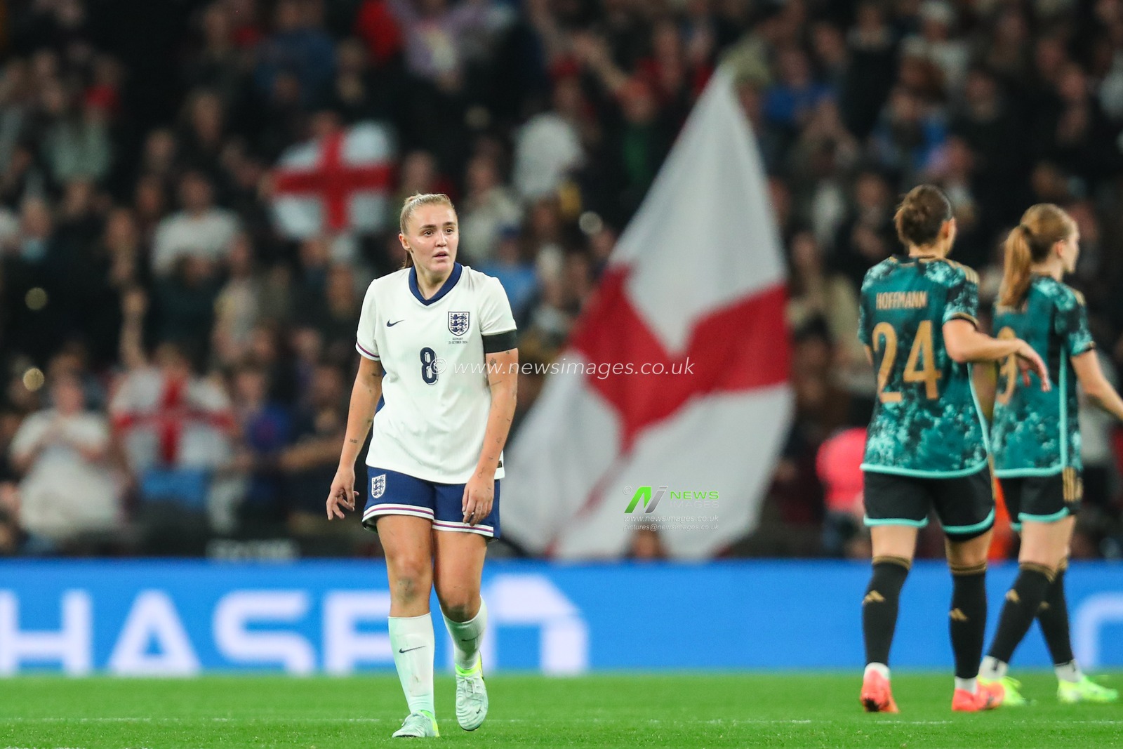 Georgia Stanway of England walks back to the halfway line after scoring to make it 2-3 during the International Friendly match England Women vs Germany Women at Wembley Stadium, London, United Kingdom, 25th October 2024

(Photo by Izzy Poles/News Images)