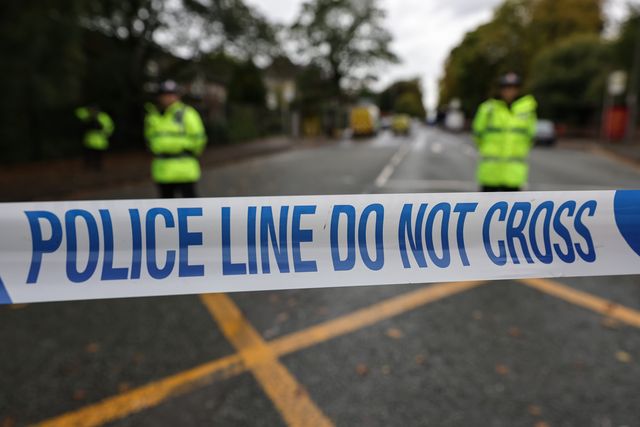 A Police do not cross tape seals off the scene during the Manchester synagogue terror attack day 2 at Heaton Park Shul, Manchester, United Kingdom, 3rd October 2025

(Photo by Mark Cosgrove/News Images)