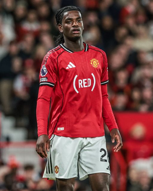 Ayden Heaven of Manchester United during the Premier League match Manchester United vs Brentford at Old Trafford, Manchester, United Kingdom on 27 April 2026

(Photo by Mark Cosgrove/News Images)