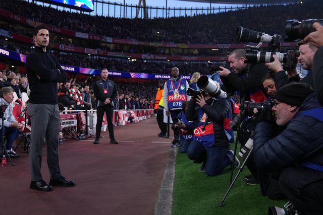 Mikel Arteta manager of Arsenal during the UEFA Champions League Quarter Finals match Arsenal vs Sporting CP at Arsenal stadium, London, United Kingdom on 15 April 2026

(Photo by Harvey Murphy/News Images)