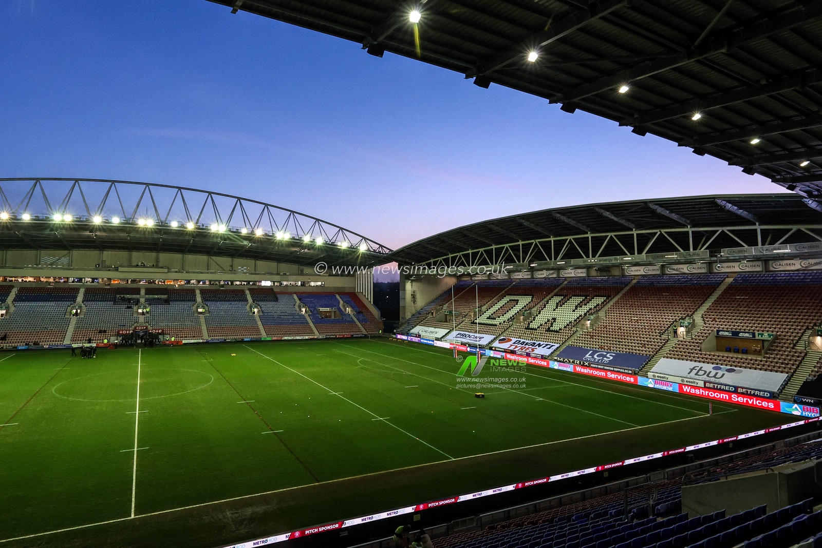 A general view of the Brick Community Stadium ahead of the Betfred Super League round 5 match Wigan Warriors vs York Knights at The Brick Community Stadium, Wigan, United Kingdom on 19 March 2026

(Photo by Alfie Cosgrove/News Images)