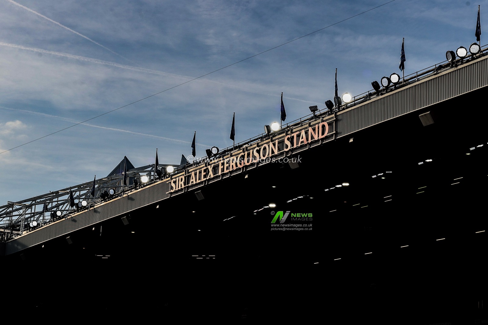 A general view of the Sir Alex Ferguson Stand ahead of the 2025 Betfred Super League Grand Final Hull KR v Wigan Warriors at Old Trafford, Manchester, United Kingdom, 11th October 2025

(Photo by Alfie Cosgrove/News Images)