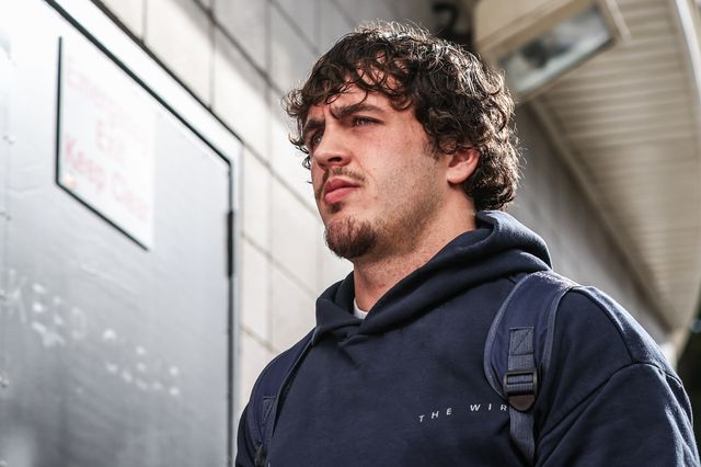 Max Wood of Warrington Wolves arrives during the Betfred Super League Round 26 match Hull FC vs Warrington Wolves at MKM Stadium, Hull, United Kingdom, 13th September 2025

(Photo by Alfie Cosgrove/News Images)