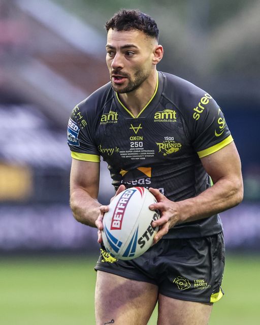 Jake Connor of Leeds Rhinos during the Betfred Super League round 11 match Wigan Warriors vs Leeds Rhinos at The Brick Community Stadium, Wigan, United Kingdom on 15 May 2026

(Photo by Alfie Cosgrove/News Images)