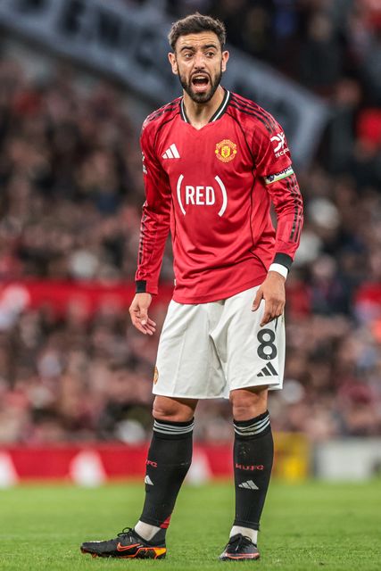Bruno Fernandes of Manchester United during the Premier League match Manchester United vs Brentford at Old Trafford, Manchester, United Kingdom on 27 April 2026

(Photo by Mark Cosgrove/News Images)