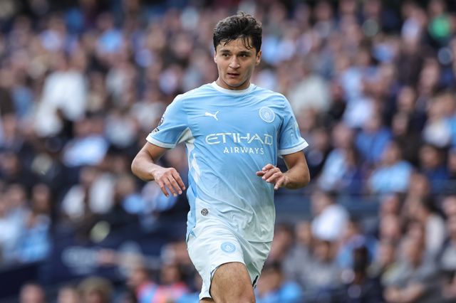 Abdukodir Khusanov of Manchester City during the Premier League match Manchester City vs Coventry City at Etihad Stadium, Manchester, United Kingdom on 05 September 2026

(Photo by Mark Cosgrove/News Images)