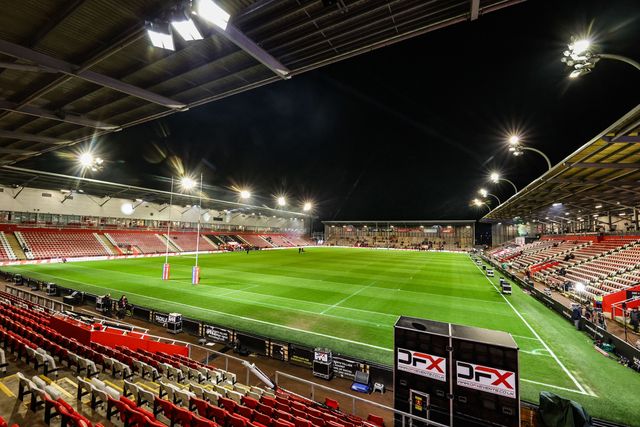 A general view of Leigh Sports Village ahead of the Betfred Super League match Leigh Leopards vs Catalans Dragons at Leigh Sports Village, Leigh, United Kingdom on 06 March 2026

(Photo by Alfie Cosgrove/News Images)