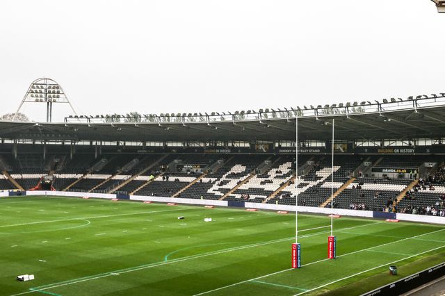 A general view of MKM Stadium ahead of the Betfred Super League round 10 match Hull FC vs Toulouse Olympique at MKM Stadium, Hull, United Kingdom on 03 May 2026

(Photo by Alfie Cosgrove/News Images)