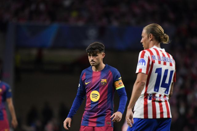 Pedri of FC Barcelona during the UEFA Champions League Quarter Finals match Atletico Madrid vs Barcelona at Riyadh Air Metropolitano, Madrid, Spain on 14 April 2026

(Photo by Samuel Carreno/News Images)