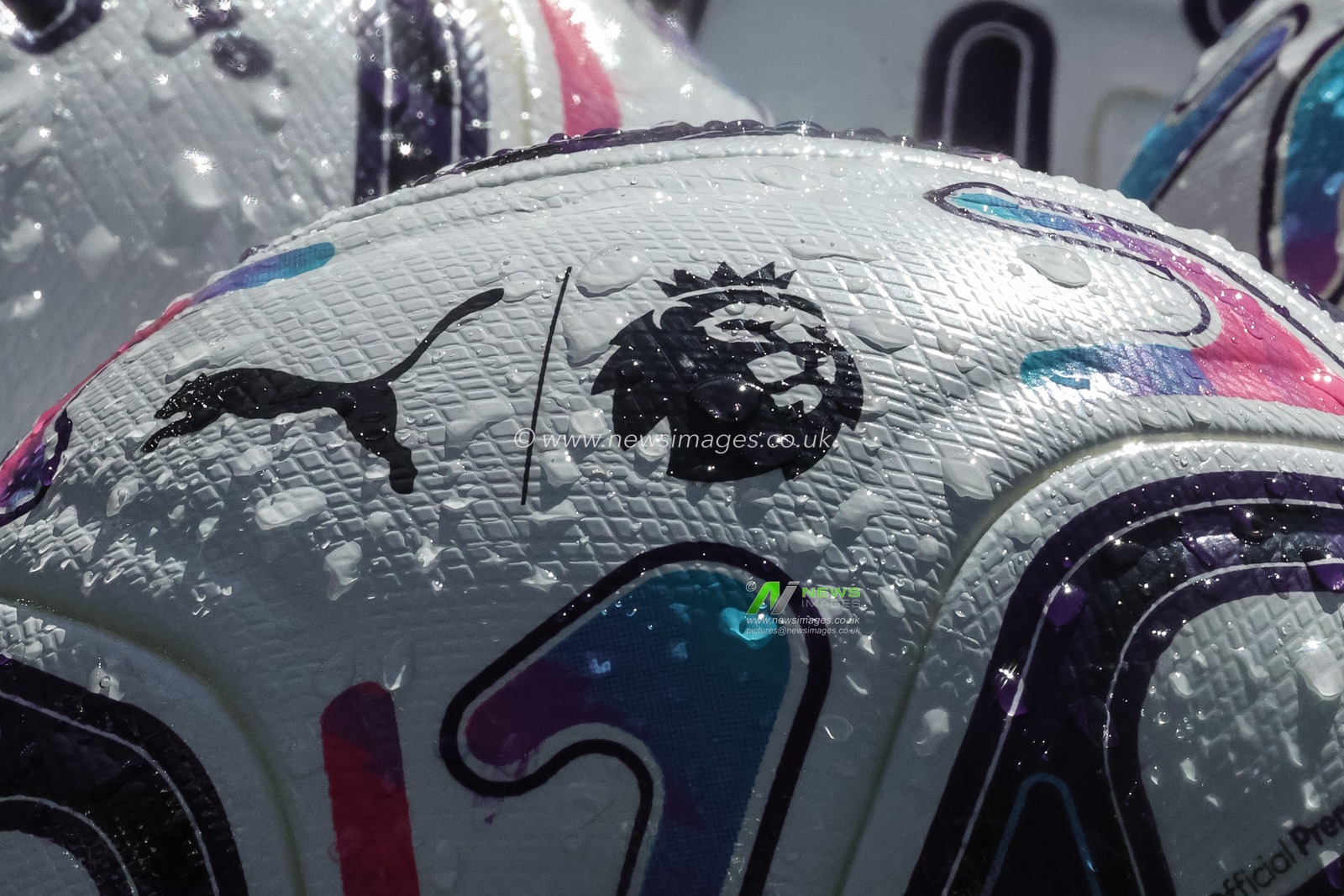 The Premier League logo on the Puma official match ball during the Premier League match Everton vs Manchester United at Hill Dickinson Stadium, Liverpool, United Kingdom on 06 September 2026

(Photo by Mark Cosgrove/News Images)