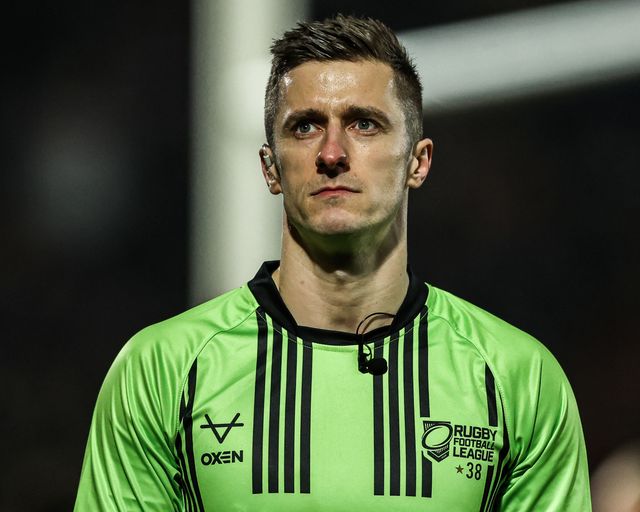 Referee Chris Kendal during the Betfred Super League round 5 match Wakefield Trinity vs Leigh Leopards at DIY Kitchens Stadium, Wakefield, United Kingdom on 20 March 2026

(Photo by Alfie Cosgrove/News Images)