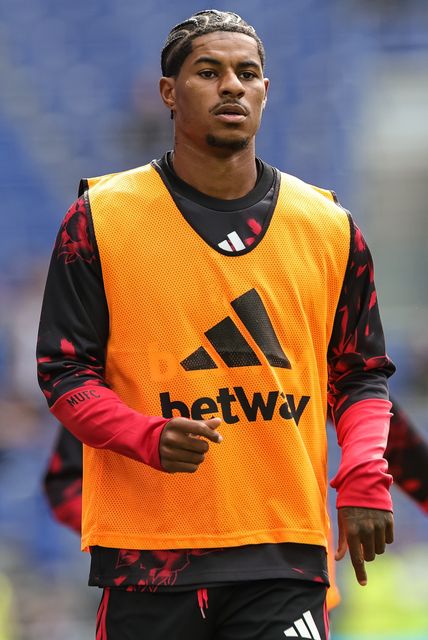 Marcus Rashford of Manchester United in the pregame warmup session during the Premier League match Everton vs Manchester United at Hill Dickinson Stadium, Liverpool, United Kingdom on 06 September 2026

(Photo by Mark Cosgrove/News Images)