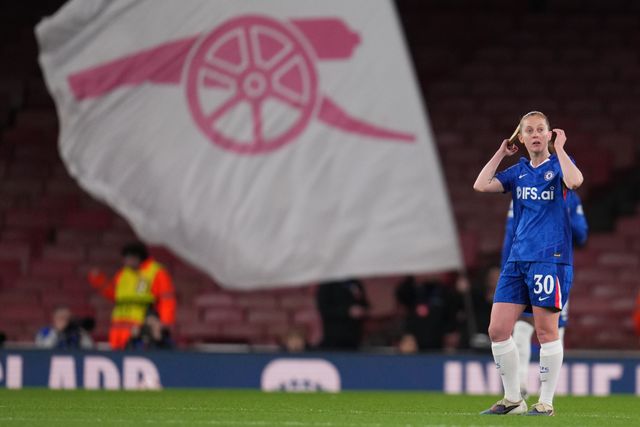 Keira Walsh of Chelsea looks on as arsenal take lead during the UEFA Women's Champions League Quarter-finals match Arsenal vs Chelsea at Arsenal Stadium, London, United Kingdom on 24 March 2026

(Photo by Harvey Murphy/News Images)
