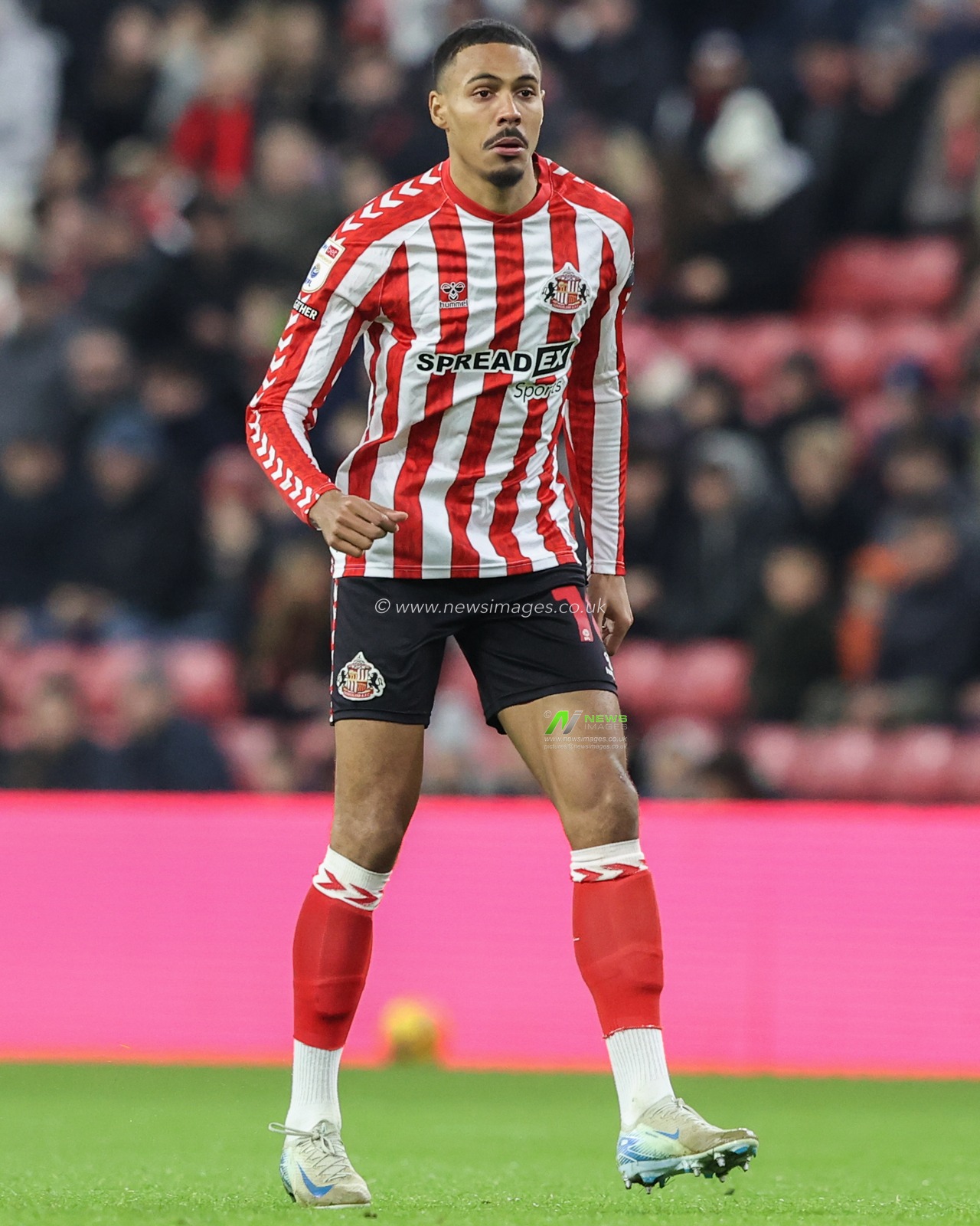Wilson Isidor of Sunderland during the Sky Bet Championship match Sunderland vs West Bromwich Albion at Stadium Of Light, Sunderland, United Kingdom, 26th November 2024

(Photo by Alfie Cosgrove/News Images)