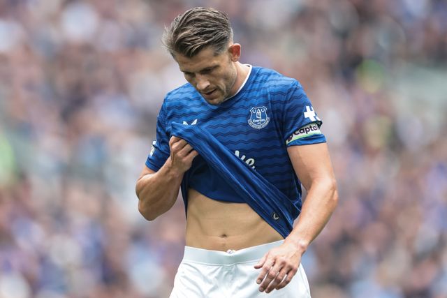 James Tarkowski of Everton during the Pre-season friendly match Everton vs A.S. Roma at Hill Dickinson Stadium, Liverpool, United Kingdom, 9th August 2025

(Photo by Mark Cosgrove/News Images)