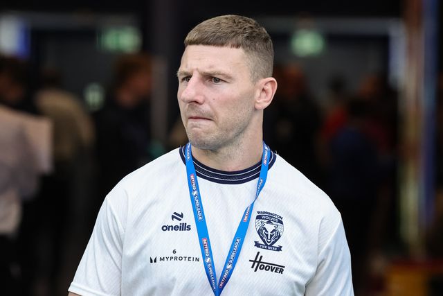 Injured George Williams of Warrington Wolves is in attendance during the Betfred Super League Magic Weekend match Leigh Leopards vs Warrington Wolves at Hill Dickinson Stadium, Liverpool, United Kingdom on 04 July 2026

(Photo by Mark Cosgrove/News Images)