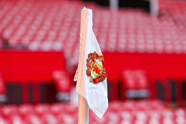 A general view of Old Trafford and the Manchester United branded corner flag, Home of Manchester United, ahead of the Carabao Cup 3rd Round match Manchester United vs Barnsley at Old Trafford, Manchester, United Kingdom, 17th September 2024

(Photo by Mark Cosgrove/News Images)
