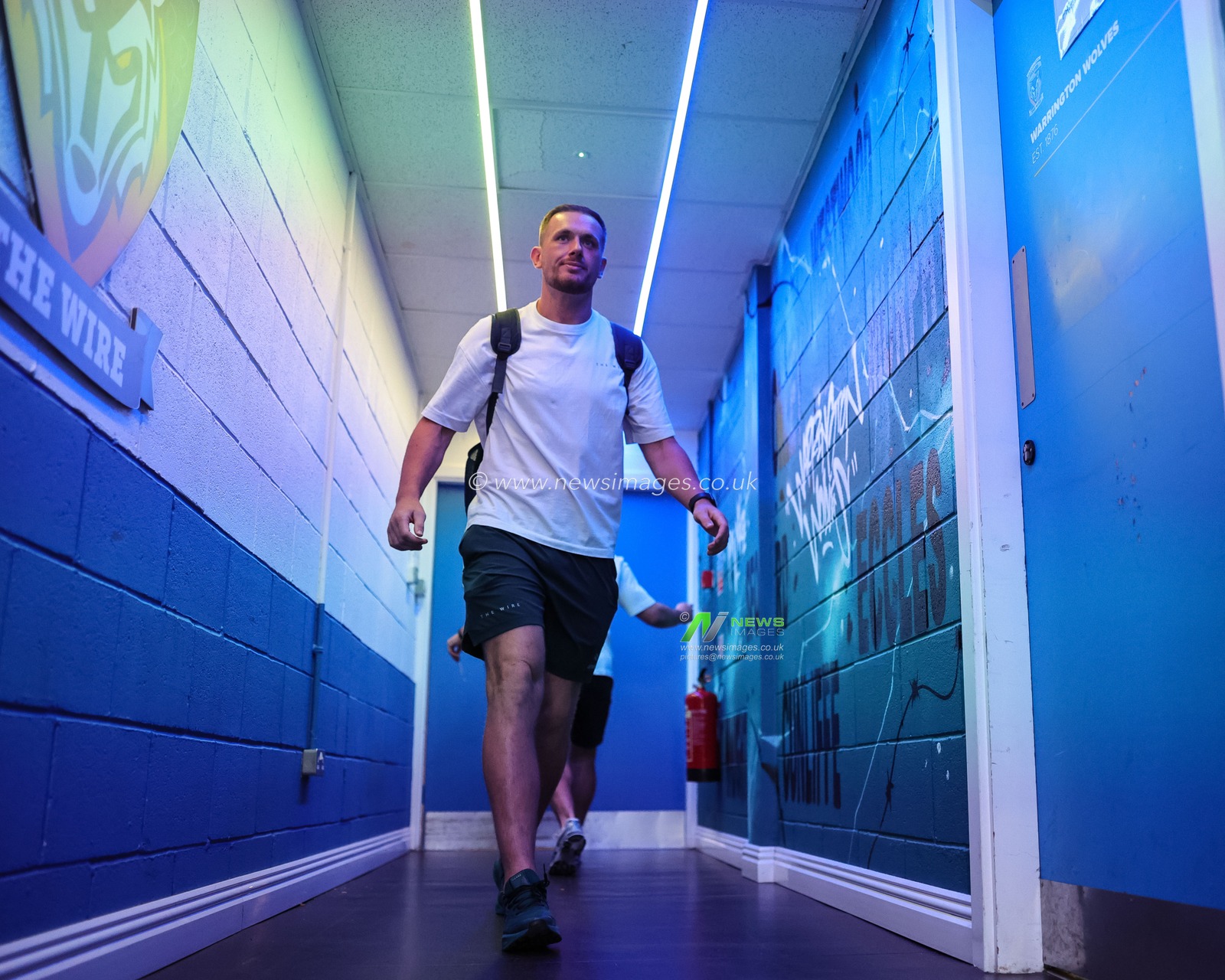 Ben Currie of Warrington Wolves arrives during the Betfred Super League Round 22 match Warrington Wolves vs Catalans Dragons at Halliwell Jones Stadium, Warrington, United Kingdom, 14th August 2025

(Photo by Mark Cosgrove/News Images)