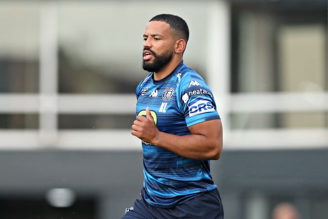 Kruise Leeming of Wigan Warriors before the Betfred Super League round 15 match Wakefield Trinity vs Wigan Warriors at DIY Kitchens Stadium, Wakefield, United Kingdom, 20th June 2025

(Photo by Sam Eaden/News Images)
