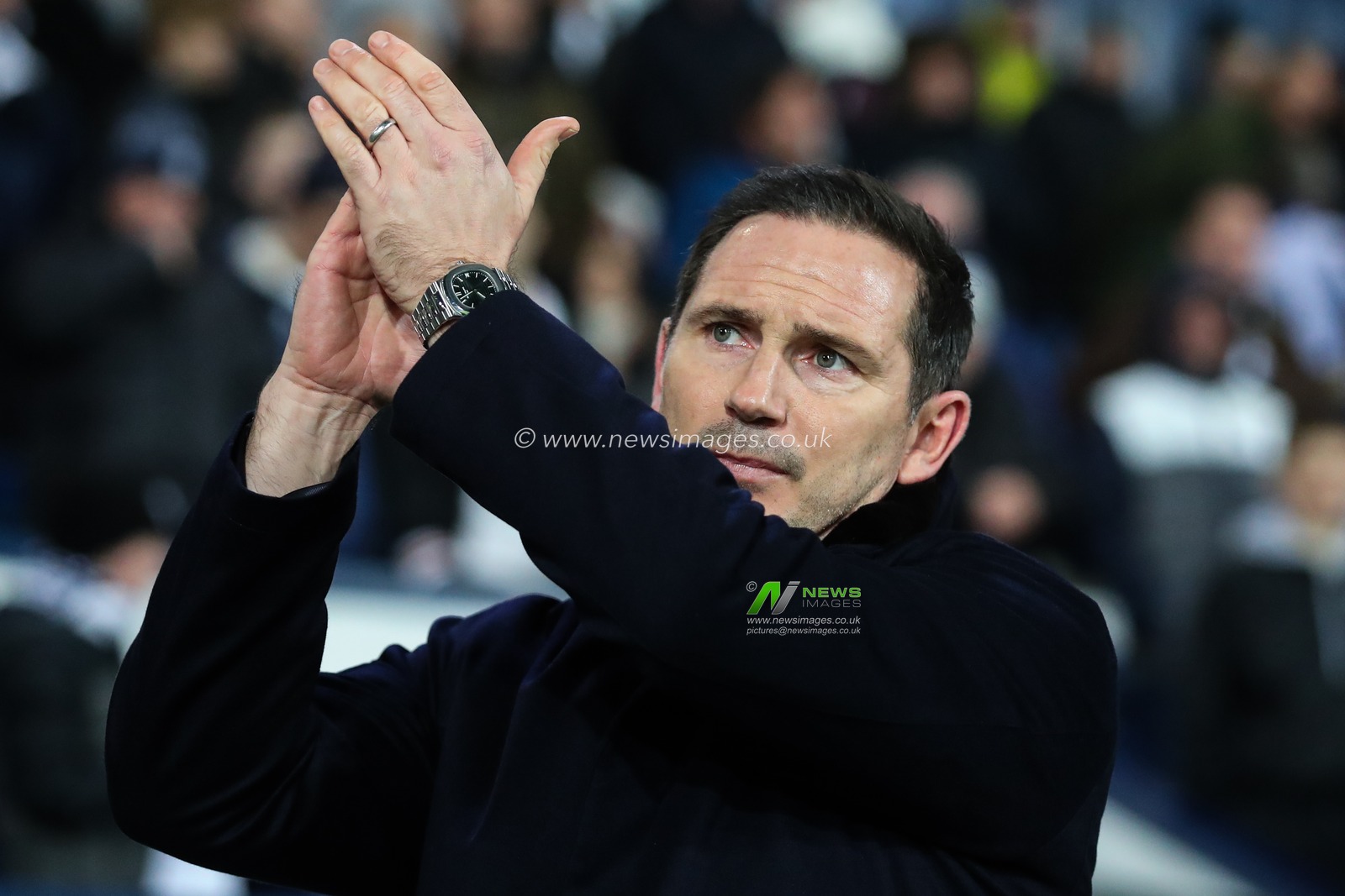 Frank Lampard manager of Coventry City applauds the travelling fans during the Sky Bet Championship match West Bromwich Albion vs Coventry City at The Hawthorns, West Bromwich, United Kingdom, 11th December 2024

(Photo by Gareth Evans/News Images)