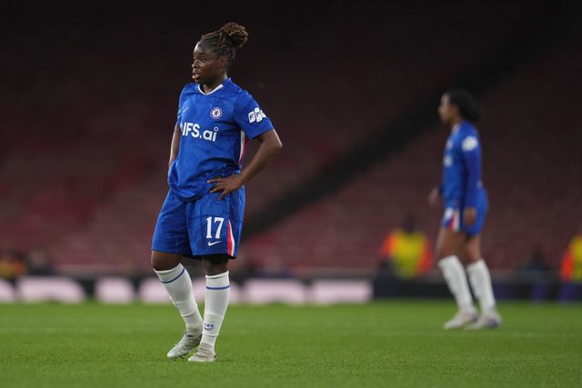 Sandy Baltimore of Chelsea during the UEFA Women's Champions League Quarter-finals match Arsenal vs Chelsea at Arsenal Stadium, London, United Kingdom on 24 March 2026

(Photo by Harvey Murphy/News Images)