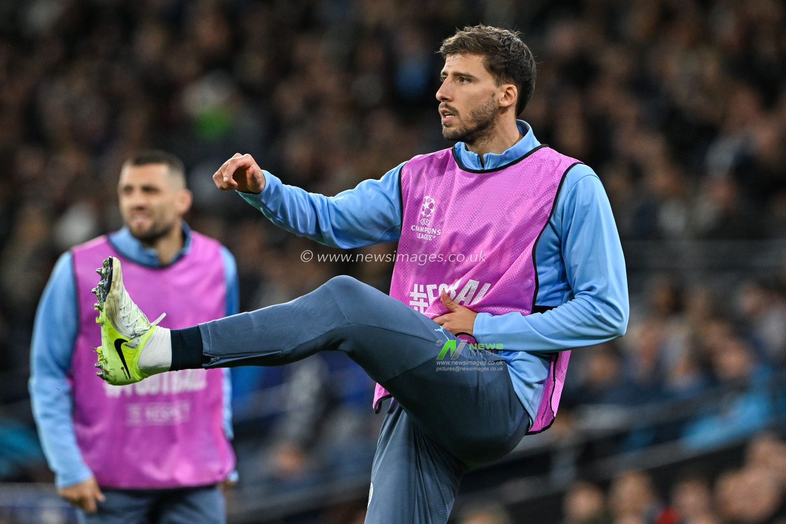 RÃºben Dias of Manchester City warms up during the UEFA Champions League, League Stage Manchester City v Sparta Prague at Etihad Stadium, Manchester, United Kingdom, 23rd October 2024

(Photo by Cody Froggatt/News Images)