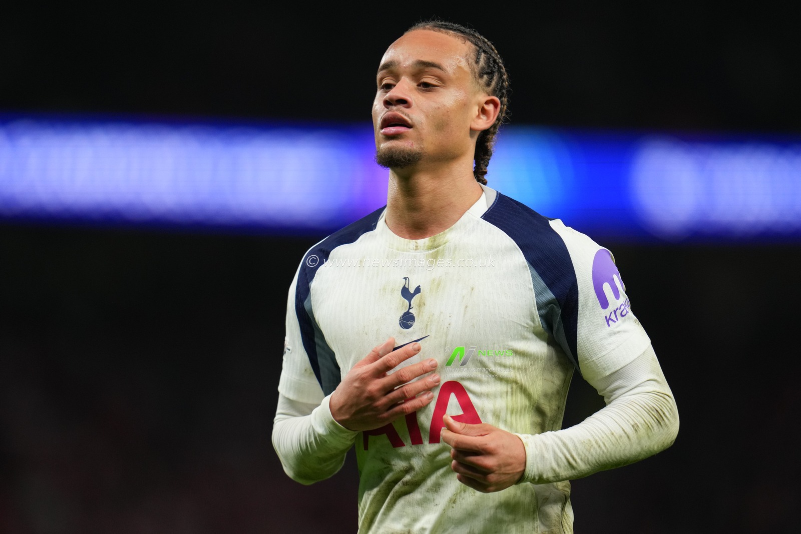 Xavi Simons of Tottenham Hotspur during the UEFA Champions League Matchday 6 of 8 Tottenham Hotspur vs Slavia Prague at Tottenham Hotspur Stadium, London, United Kingdom, 9th December 2025

(Photo by Harvey Murphy/News Images)

*** GER AUT SUI OUT ***