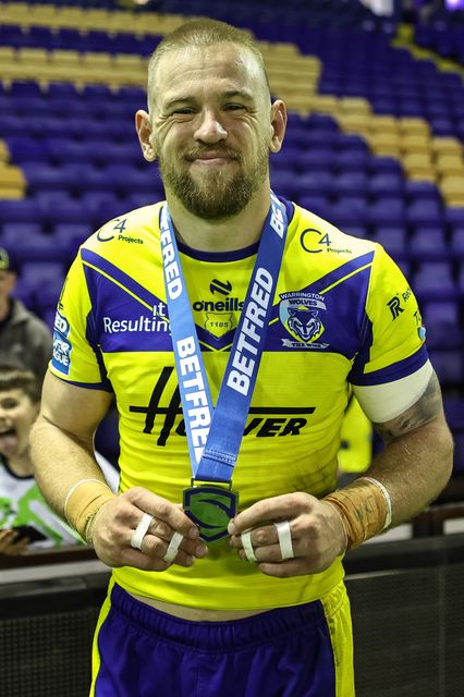 Betfred player of the game Matt Dufty of Warrington Wolves during the Betfred Super League Round 13 match Warrington Wolves vs Castleford Tigers at Halliwell Jones Stadium, Warrington, United Kingdom, 30th May 2025

(Photo by Mark Cosgrove/News Images)