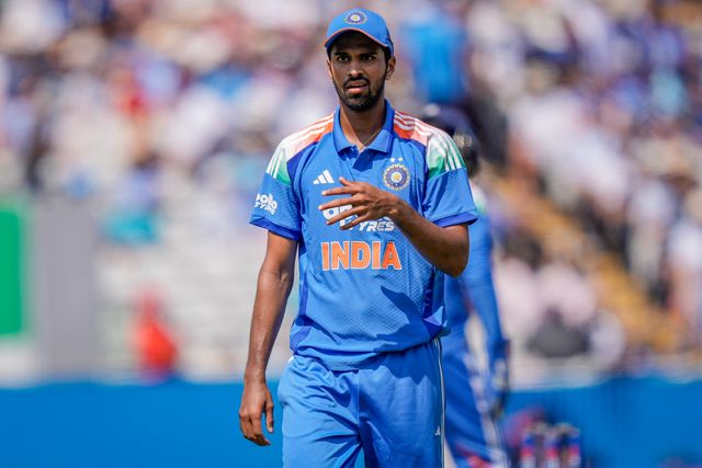 Washington Sundar of India during the 1st Metro Bank ODI match England vs India at Edgbaston, Birmingham, United Kingdom on 14 July 2026

(Photo by Maynard Manyowa/News Images)