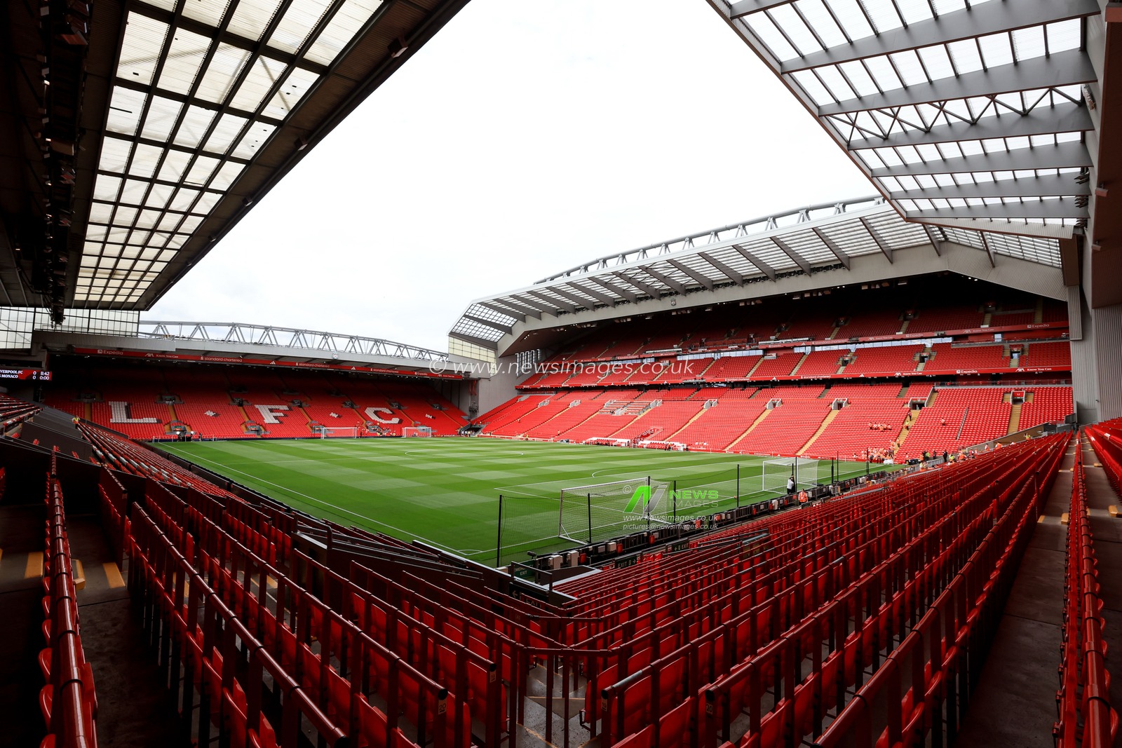 General view of Anfield ahead of the pre-season friendly match Liverpool vs Monaco at Anfield, Liverpool, United Kingdom on 09 August 2026

(Photo by Jorge Horsted/News Images)