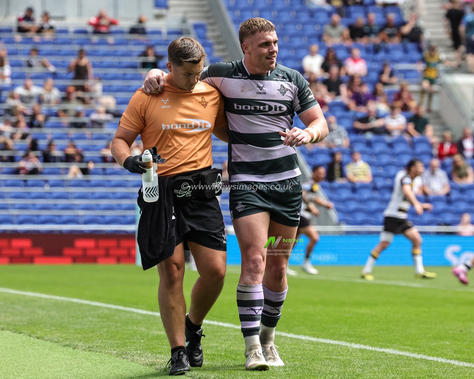 Asher O'Donnell of Huddersfield Giants limps off injured during the Betfred Super League Magic Weekend match Huddersfield Giants vs York Knights at Hill Dickinson Stadium, Liverpool, United Kingdom on 04 July 2026

(Photo by Mark Cosgrove/News Images)