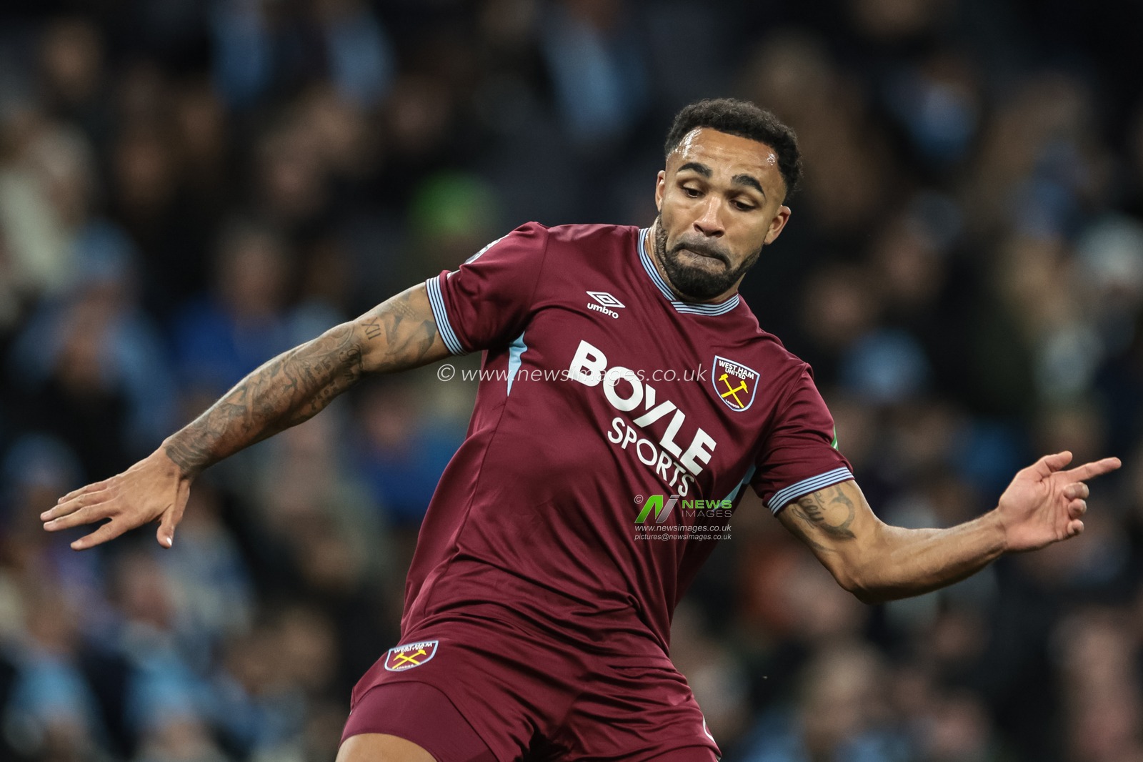 Callum Wilson of West Ham United during the Premier League match Manchester City vs West Ham United at Etihad Stadium, Manchester, United Kingdom, 20th December 2025

(Photo by Mark Cosgrove/News Images)

*** GER AUT SUI OUT ***