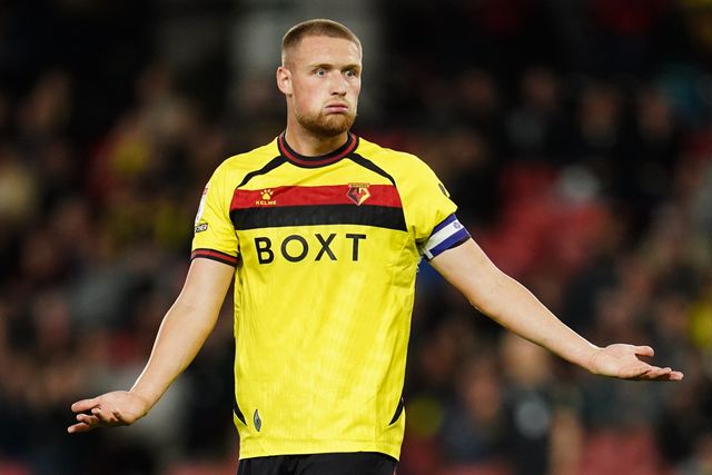 Mattie Pollock of Watford during the Sky Bet Championship match Watford vs Preston North End at Vicarage Road, Watford, United Kingdom on 08 September 2026

(Photo by Harvey Murphy/News Images)