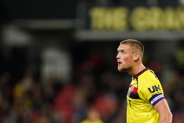 Mattie Pollock of Watford during the Sky Bet Championship match Watford vs Preston North End at Vicarage Road, Watford, United Kingdom on 08 September 2026

(Photo by Harvey Murphy/News Images)