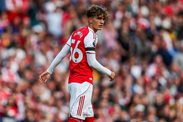 Max Robert Dowman of Arsenal makes his debut during the Premier League match Arsenal vs Leeds United at Emirates Stadium, London, United Kingdom, 23rd August 2025

(Photo by Izzy Poles/News Images)