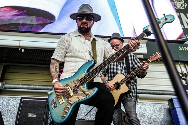 Pre match entertainment during the Betfred Super League round 12 match Warrington Wolves vs Bradford Bulls at The Halliwell Jones Stadium, Warrington, United Kingdom on 24 May 2026

(Photo by Alfie Cosgrove/News Images)