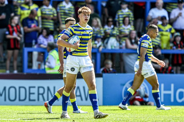 Ewan Irwin of Warrington Wolves during the Betfred Super League round 12 match Warrington Wolves vs Bradford Bulls at The Halliwell Jones Stadium, Warrington, United Kingdom on 24 May 2026

(Photo by Alfie Cosgrove/News Images)