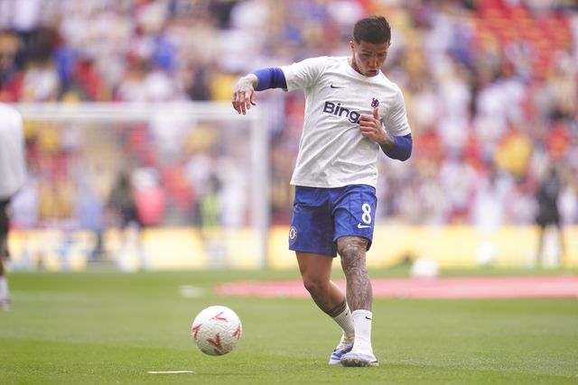 Enzo Fernandez of Chelsea ahead of the Emirates FA Cup Semi-Final match Chelsea vs Leeds United at Wembley Stadium, London, United Kingdom on 26 April 2026

(Photo by Harvey Murphy/News Images)
