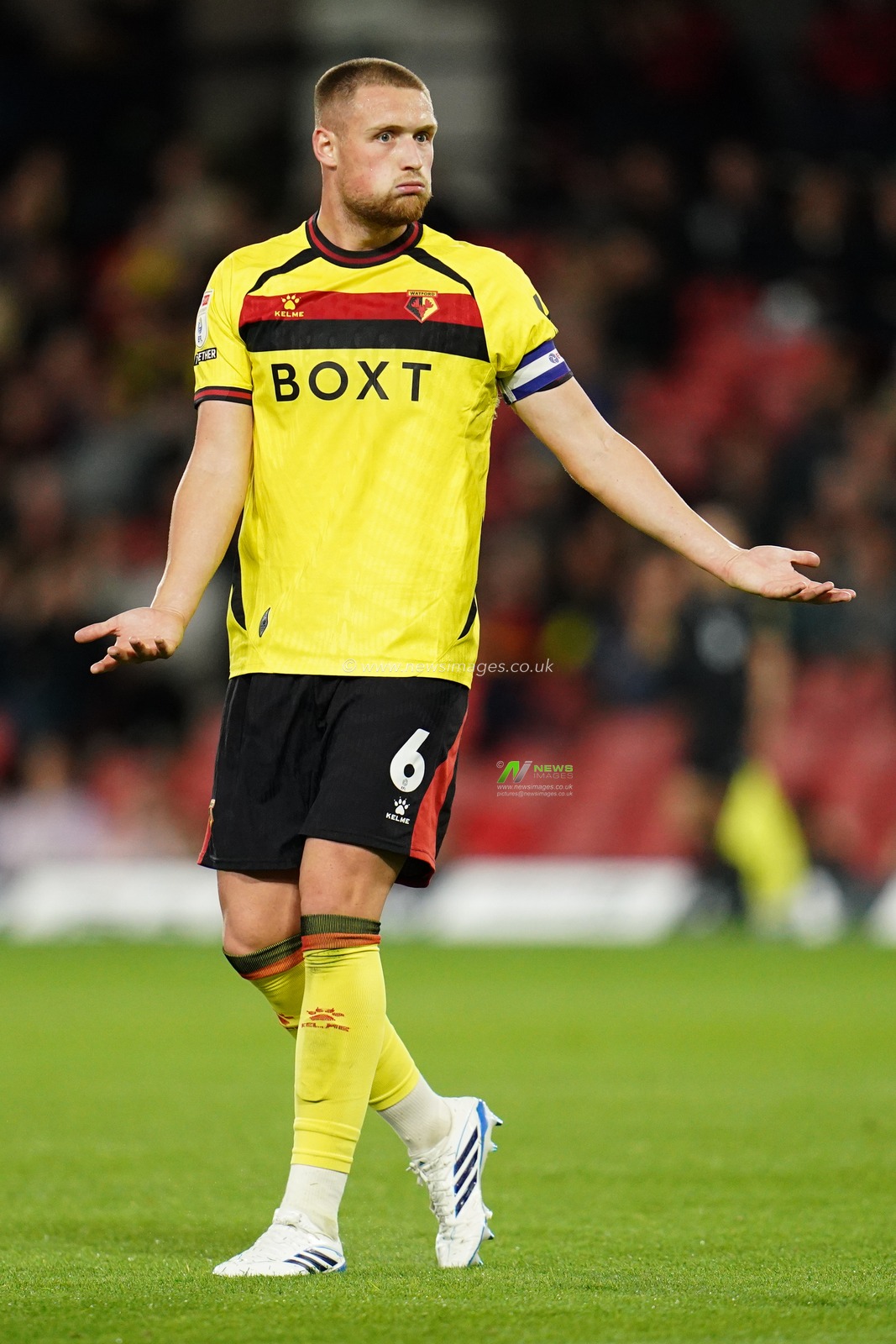 Mattie Pollock of Watford during the Sky Bet Championship match Watford vs Preston North End at Vicarage Road, Watford, United Kingdom on 08 September 2026

(Photo by Harvey Murphy/News Images)