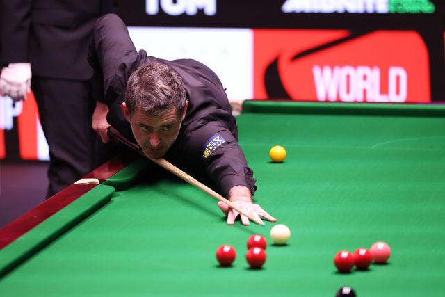 Ronnie O'Sullivan of England during the game against Pang Junxu of China on day ten of the 2025 Halo World Snooker Championship at Crucible Theatre, Sheffield, United Kingdom, 28th April 2025

(Photo by Alex Roebuck/News Images)