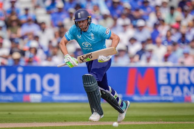Jod Buttler of England takes a run during the 1st Metro Bank ODI match England vs India at Edgbaston, Birmingham, United Kingdom on 14 July 2026

(Photo by Maynard Manyowa/News Images)