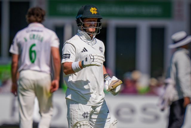 Ben Duckett of Nottinghamshire during Leicestershire County Cricket Club vs Nottinghamshire County Cricket Club in Country Cricket Division One Day 1 at Grace Road, Leicester, United Kingdom on 01 May 2026

(Photo by Maynard Manyowa/News Images)