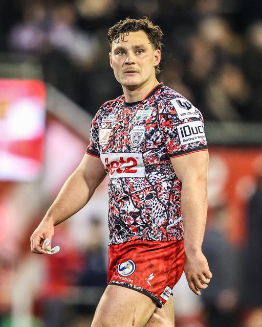 Lachlan Lam of Leigh Leopards during the Betfred Super League match Leigh Leopards vs Catalans Dragons at Leigh Sports Village, Leigh, United Kingdom on 06 March 2026

(Photo by Alfie Cosgrove/News Images)