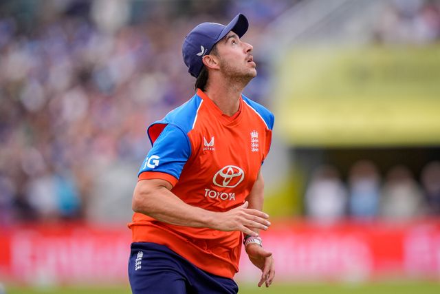 Josh Tongue of England runs to try take a catch during the Second Vitality T20 International match England vs India at Old Trafford, Manchester, United Kingdom on 04 July 2026

(Photo by Maynard Manyowa/News Images)