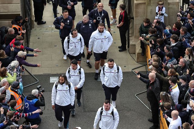 England players arrive during the Quilter Nations Series 2025 match England vs Australia at Allianz Stadium, Twickenham, United Kingdom, 1st November 2025

(Photo by Mark Cosgrove/News Images)

*** GER AUT SUI OUT ***