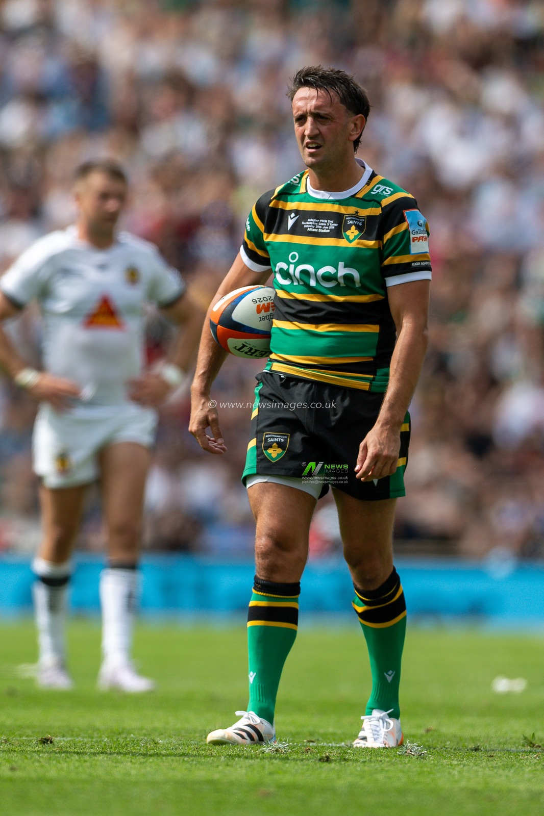 Alex Mitchell of Northampton Saints during the Gallagher PREM Final match Northampton Saints vs Exeter Chiefs at Allianz Stadium, Twickenham, United Kingdom on 20 June 2026.

(Photo by Alex Williamson/News Images)